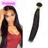Yirubeauty Braziliaanse maagdelijk menselijk haar Peruaanse Indiase Maleisische rechte haar 1 stuk/Lot Hair Extensions Eén bundel dubbele inslag