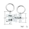 Her King His Queen Keychain King and Queen Couple Key Chain Puzzle Couple Key Ring Lover Wedding Anniversary Gifts