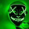 Masque d'Halloween LED Light Up Masques drôles El Wire The Ghost With Blood Election Year Great Festival Cosplay Costume Party Mask dc849