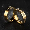 Guld rostfritt stål spår ringband diamant engagemang bröllop ringar för män kvinnor mode smycken will och sandy