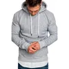 Mjartoria Heren Casual Effen Kleur Lange Mouwen Hoodie Sweatshirt Losse Slim Fit Zachte Gyms Jogger Fitness Buitensporten Tops