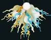 ヨーロッパスタイルの吹きシャンデリア素晴らしいアクアガラスライトランプチュニジアシャンデリア花モダンなデザインペンダントランプ
