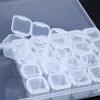 1 Set 28 Slots Lege Nagelopslag Box Case Voor Steentjes Legering Onderdelen Organizer Case Storage Kralen Sieraden Dozen