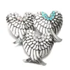 NOOSA Ginger Snap Crystal Angel Wings Chunks 18 mm Metall-Druckknöpfe DIY Snap Armband Schmuck Geschenk