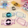 Crystal Candy Wrapper Eyelashes Fodral för 25mm Lashes 3D Mink Strips Bomb Eye Lashes Drop Shipping Fdshine