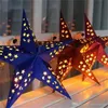 Paralume pentagramma 3D lanterna stella di carta natalizia per decorazioni natalizie per la casa di compleanno di Holloween, decorazioni colorate