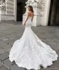 Dubai Arabisch Neue Meerjungfrau Brautkleider High Jewel Neck Button Gericht Zug Brautkleider Hochzeitskleid Vestidos De Noiva Formelle Kleidung