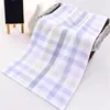 factory direct 3474cm thick absorbent cotton towel 100g plain lattice home and hotel double wash face towels