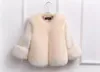 新しく冬の女の子の毛皮のコートエレガントな女の子フェイクファージャケットとコート厚い温かいパーカキッズブティック新年服5092675
