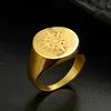 Valily Jewelry Mens Ring Simple Design Compass Ring Gold Rvs Fashion Black Band Ringen voor Dames Mannen Navigator Ringen