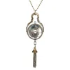Antique Vintage Mini Glass Ball Bull Eye Design Pocket Watch Quartz Analog Display Watches Necklace Chain for Men Women Gift232R