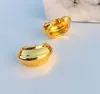 Amerikansk designer Small Hoop örhängen Elegant Modern Gold Plated Wide Loops Studs Sterling Silver Ear Nail Earings For Women Whole8228622