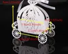 2019 50pcs Laser Cut Pumpkin Carriage Wedding Candy Favor Box Pearl Color Paper Candy Box Baby Shower Birthday Gift