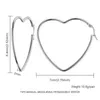 20-70mm duże kolczyki koła ze stali nierdzewnej dla kobiet oświadczenie gwiazda owalne serce Creole Loop kolczyk prezent biżuteria