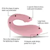 Różowe bezprzewodowe pary wibrator w kształcie litery C G-Spot Clitoral Stimulator Massager A32