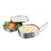 Lekbestendig roestvrijstalen voedselopslagcontainers Bento Lunch Box Perfect voor kinderen en volwassenen WB2415
