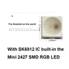 (3000PCS / 롤) NEW! DC5V 입력; 내장 SK6812 IC 내부에 LED 작은 소형 SMD 2427 LED 칩 디지털 RGB 풀 컬러 드레서