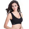 Reggiseni sportivi in pizzo con fibbia laterale anteriore incrociata per donna Reggiseni taglie forti (M-XL)