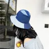 Bucket Hat Women Summer Hats and Caps Patchwork Washed Denim Bucket Hat Hip Hop Solid Wide Brim Cotton Beach Fishing Cap Panama