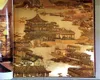 Qingming Shanghe 3D Wallpaper Landschap Natural Silk Fiber Gold Restaurant Klassieke Chinese Decoratieve Wallpaper