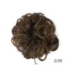 OUBECA Synthetische flexible Haarbrötchen TOPKNOT Curly Scrunchy Chignon Elastic Mordy Wavy Scrunchies Wrap für Pferdeschwanzverlängerungen für Frauen