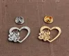 Nowy moda Sier Gold Color Love Heart Lapel Pin Paw Druk i Pet Memorial Pins Biżuter