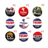 Trump 2020 Wahlförderung Brosche Abzeichen für die amerikanische Wahl Toller Armbanddruck USA Abzeichen Pins Schmuck Partybevorzugung 7 Stile