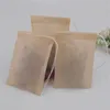Sacs filtrants en papier pour outils à thé, 100 pièces/lot, avec cordon, sac en papier non blanchi pour feuilles mobiles 6x8cm