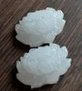 Natürliche Jade Xinjiang Kunlun weiße Jade Lotus Jade Anhänger Anhänger