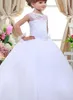 Bröllopsfestevenemang Kids Formell Wear First Communion Dresses for Girls Tulle Flower Girl Dresses for Weddings Kids