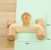 Massagegerät aus massivem Holz, Ganzkörper-Vierräder, Holzauto-Rolle, entspannendes Handmassagegerät, Reflexzonenmassage, Gesicht, Hand, Fuß, Rücken, Körpertherapie