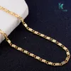 KASANIER 10 pezzi collana clavicolare in oro e argento timbro moda donna 2MM larghezza collana Figaro Garanzia lunga Jewe230I