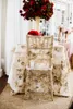 2019 Ouro 3D Laço Floral Custom Costume Cadeira Cadeira Capas Baratas Cadeira Elegante Sashes VintageWedding Decorações Acessórios de casamento C01