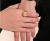 Złota moda prosta Pierścienie Men039S Pierścienie ze stali nierdzewnej Orzeł Pierścień Biżuter