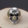 Mode Hip Hop Men039s Edelstahlring Hochwertiges Design Clown Punk Biker Ring Größe 7142350236