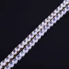 Bling Iced Out Tennis Chain, Auniquestyle 24inch 1 Row Mäns Hip Hop Halsband Märke Silver / Guldfärg Män Kedja CZ Fashion Smycken