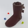 Hot Sale-kids adult EU25-43 Big size Low price new snow boots thick leather bow in the tube snow boots cotton shoes GAZELLE