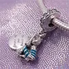 2020 S925 Sterling Silber Mulan Emaille CZ Dangle Charm Bead Passend für europäische Pandora-Schmuckarmbänder Halsketten Anhänger300m