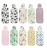 INS Neugeborenen Baby Swaddle Wrap Schlafsäcke mit Kappe Schlaf Hüte Sets Tier floral Musselin Wrap Hut Kleinkind Swaddling Säcke kinder geschenke E22602