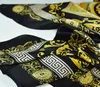 Fashion- famous style 100% silk scarves of woman and men solid color gold black Neck print soft fashion Shawl women silk scarf square