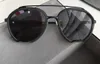 Grijze TB810 Pilotenzonnebril Grijs/Zilver Mirror Lens 810 Men Shades Zonnebril Nieuw met doos