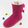 Hot Sale-kids adult EU25-43 Big size Low price new snow boots thick leather bow in the tube snow boots cotton shoes GAZELLE