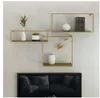 3pcs Wall luggage carrier television Living Room Furniture background Multifunctional storage rack Creative wall-mounted display racks Square iron frame