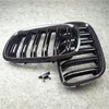 Car Front Bumper Air Intake Kidney Grille For BMW X5 X6 E70 E71 ABS Double Slat Mesh Grilles 2007-2013