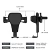 범용 자동차 전화 홀더 가죽 중력 자동차 브래킷 에어 벤트 스탠드 마운트 아이폰 8 XS XR 삼성 지원 전화 Voiture