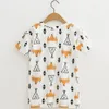 Oansatz Neueste Stil Frauen Tops Cartoon Fox Print T-Shirt Kurzarm Oansatz Casual T-Shirt Frauen T-Shirt Sommer T-Shirt Trend