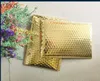 30 Stück / Menge 18 x 23 cm goldfarben Poly Bubble Mailer lila selbstdichtende gepolsterte Umschläge Versandtaschen Gepolsterte Mailer Envelope269M