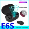 50st mini TWS trådlöst öronproppar E6S hörlurar HiFi Ljud Bluetooth-hörlurar 5.0 Dual Mic LED-skärm hörlurar Auto paring headset