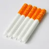 Sigara Boru Seramik Sigara Hitter Boru Sarı Filtre Renk100 PCS/Kutu Sigara Şekli Tütün Borusu Bir Hitter Bat Metal Duman Aksesuar
