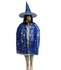 84 cm Halloween Cloak Cap Party Cosplay Prop Dla Festiwal Fancy Dress Kostiumy Dzieci Witch Wizard Gown Robe I Kapelusze Kostium Przylądek Dzieci